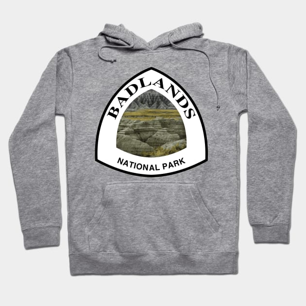 Badlands National Park shield Hoodie by SlapTheWorld